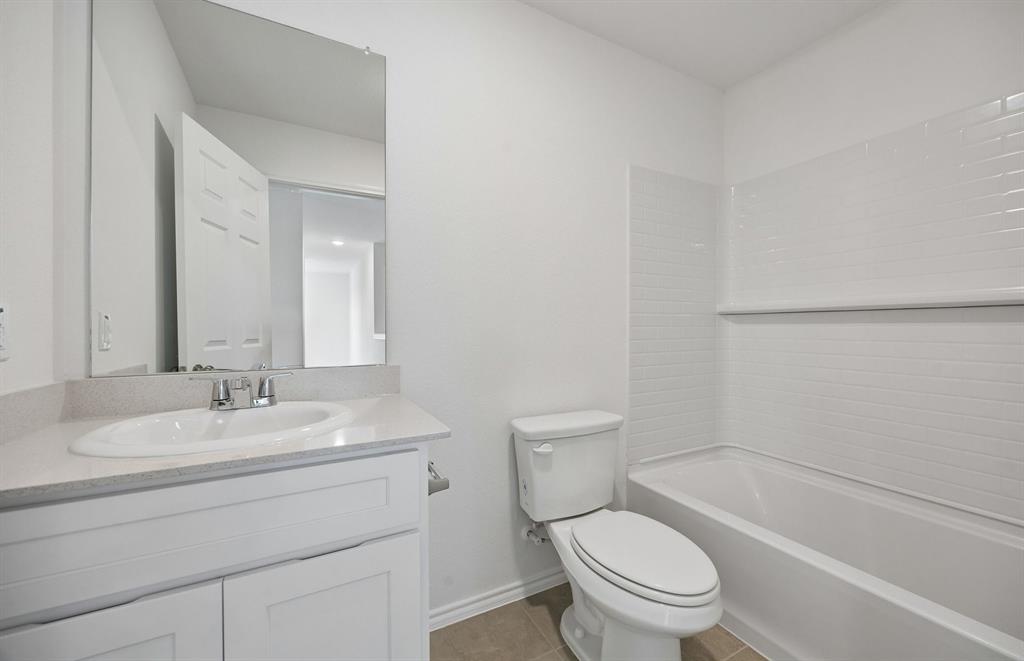 *Floorplan representation, not actual home - Spacious secondary bathroom