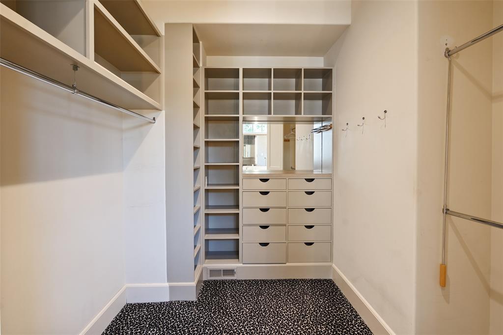 Second closet in primary bathroom