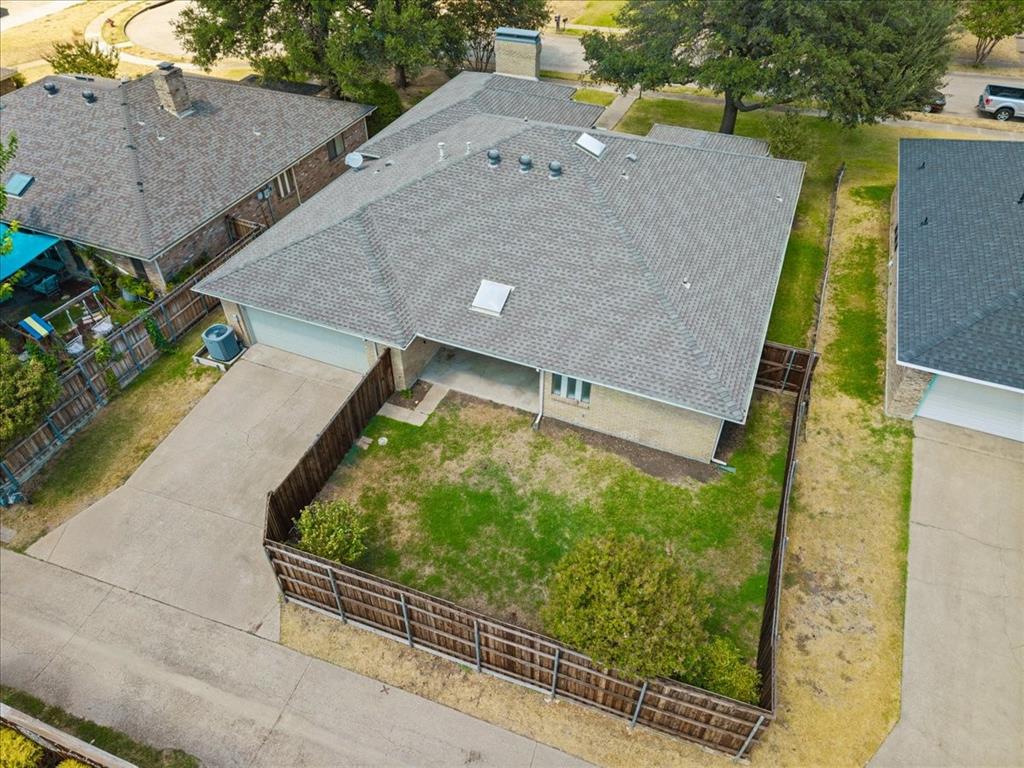 Aerial view of back of Purdue Circle alley way