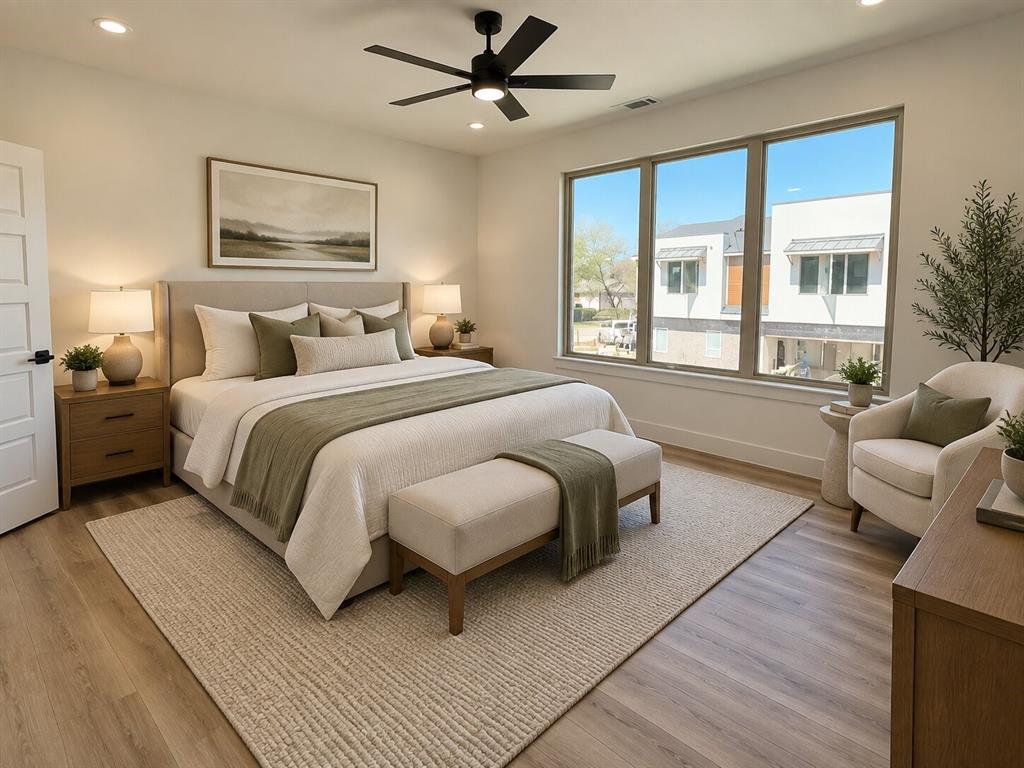 Primary Bedroom Staged