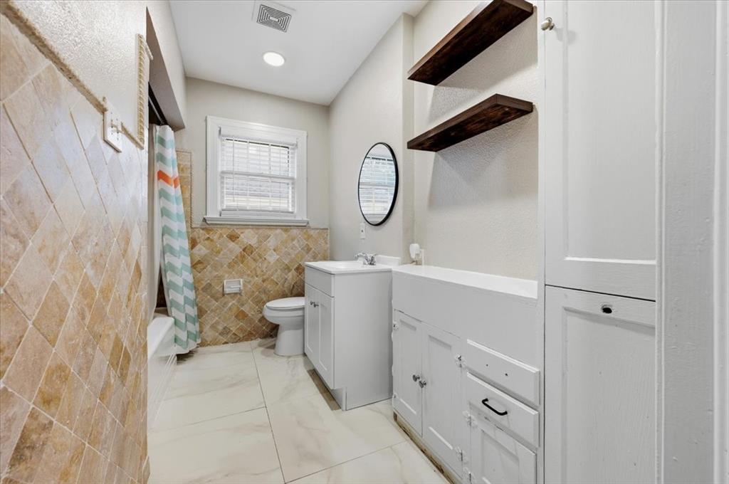 bathroom in hall