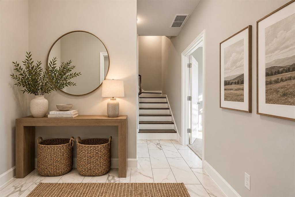 Entry way virtually staged
