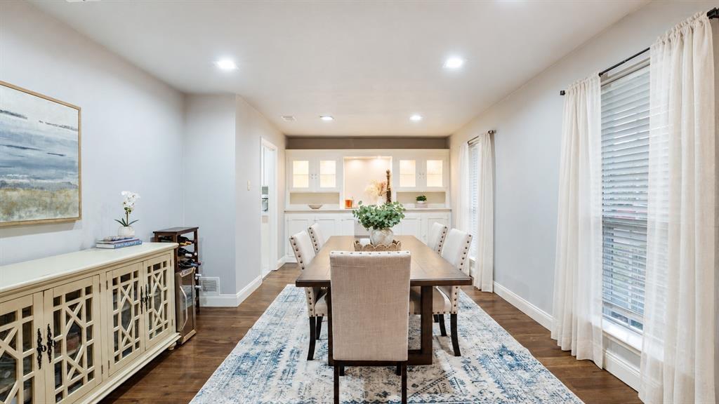 Spacious Dining + Built-ins