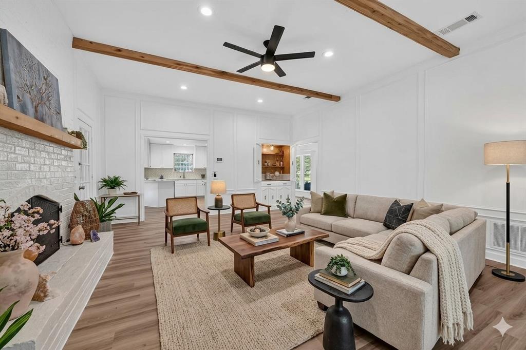 Used AI to furnish living room. A different view and more decor ideas.