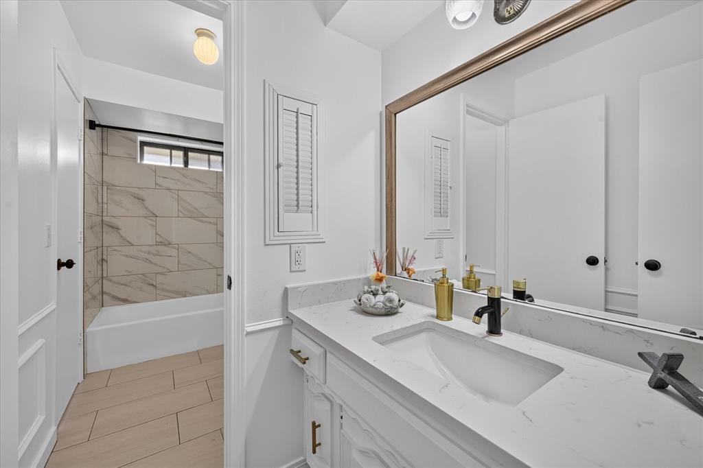 Second Bathroom. Here you can see both doors that go into each room.