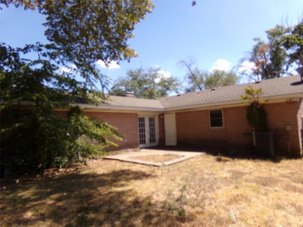 Brick exterior with a gabled roof