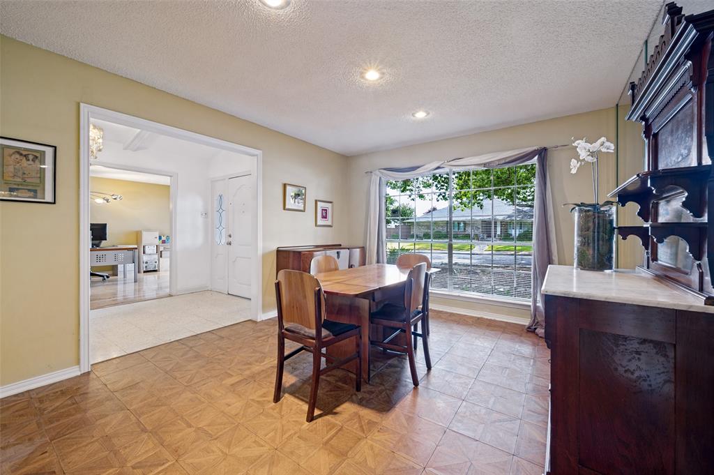 Dining room with a view of front yard