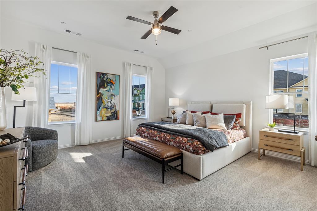 This beautiful owner's suite was designed for rest and relaxation.