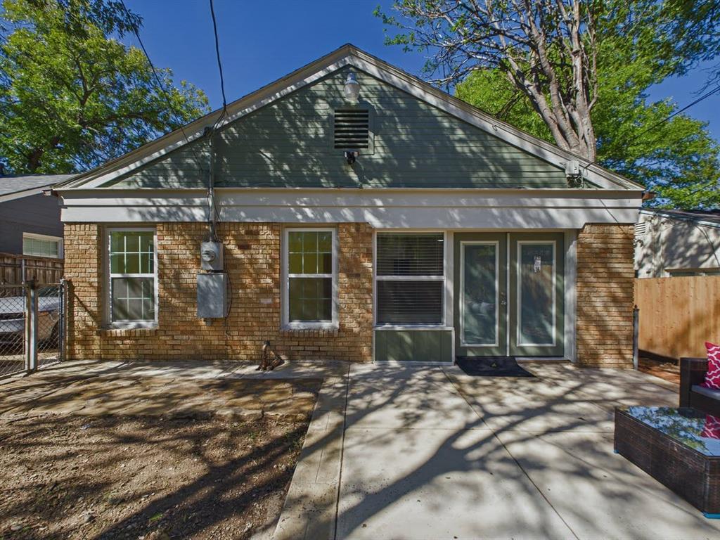 Brick exterior with gabled siding