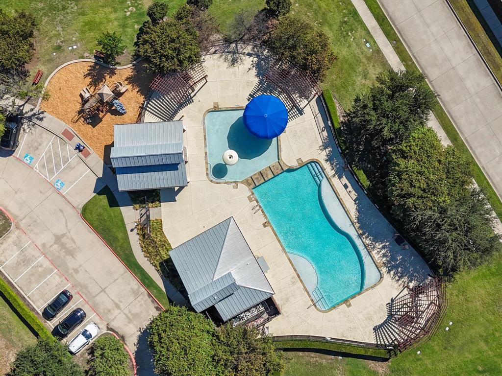 Community pool and park for residents to enjoy