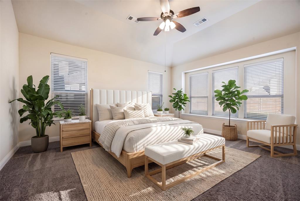 Virtually Staged Primary Bedroom