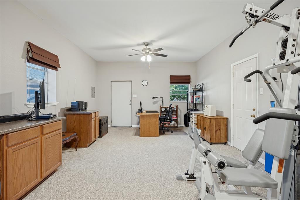Workshop houses a bonus room.