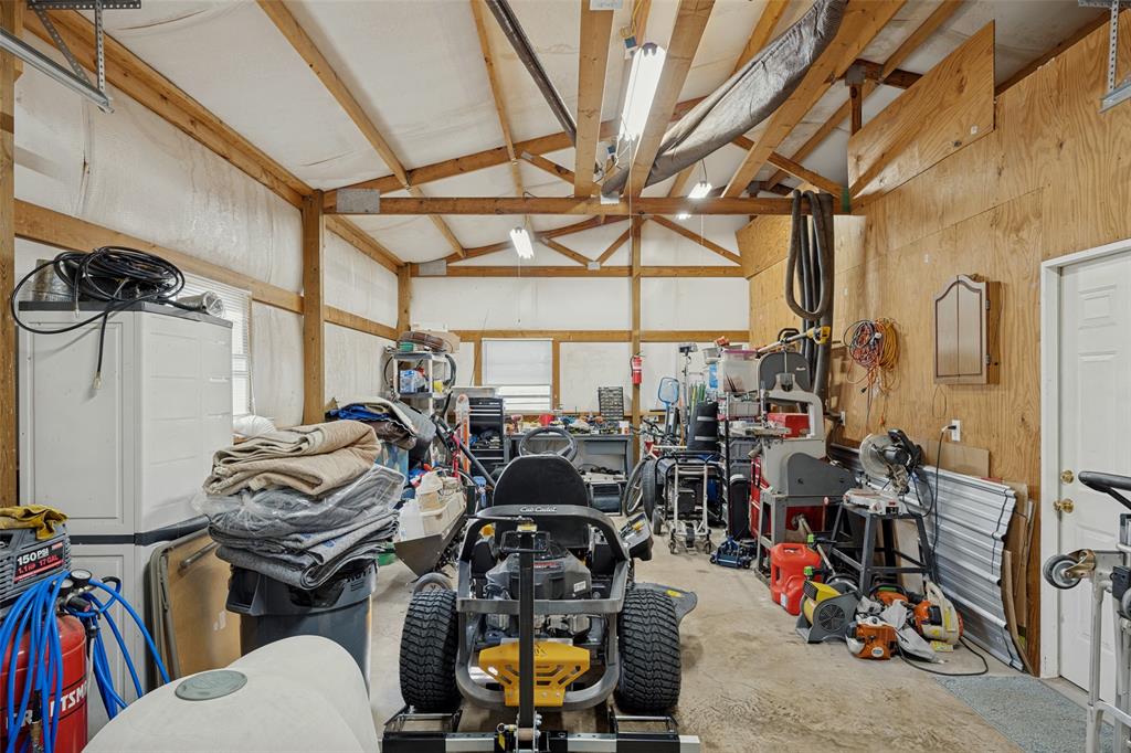 Workshop has a garage door, too.