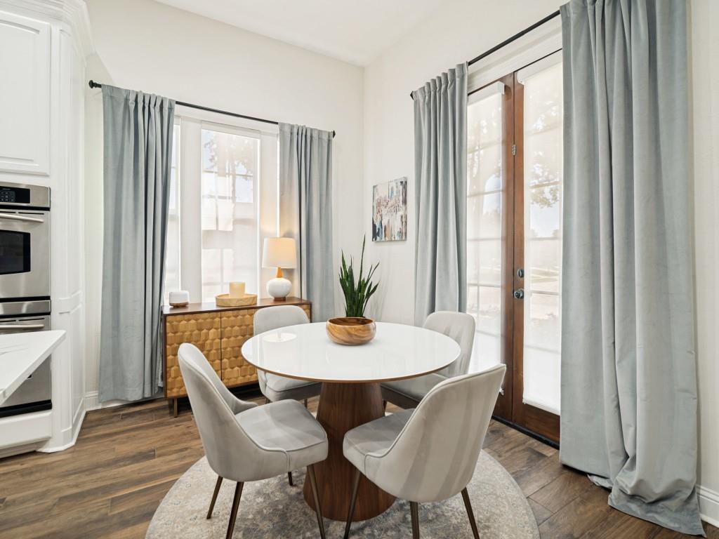 Breakfast area with abundant natural light.