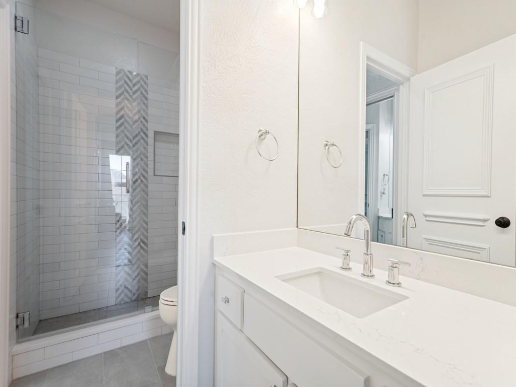 Another look at the Jack and Jill bathroom with oversized tiled shower.