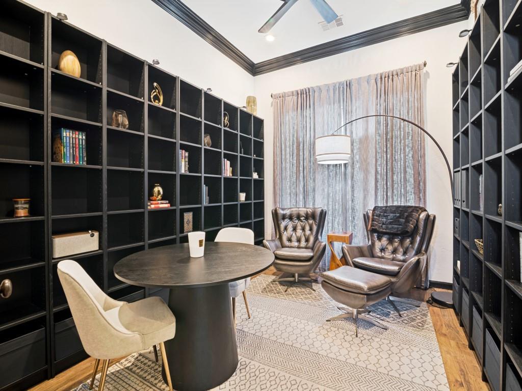 This space can be used for an office, library, home school, or anything you need.