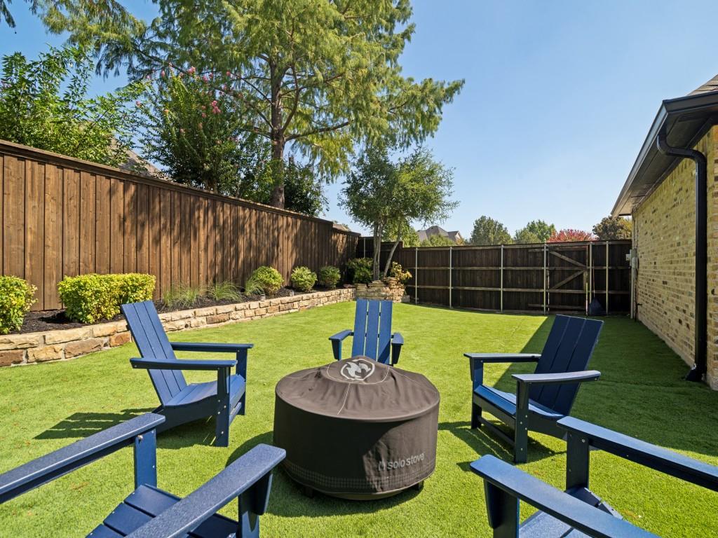 The board on board fence provides great privacy for playing or entertaining!