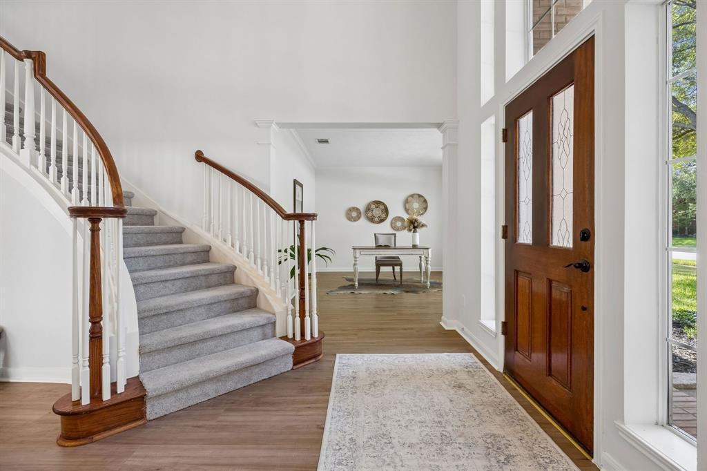 Dramatic entryway with plenty of natural light