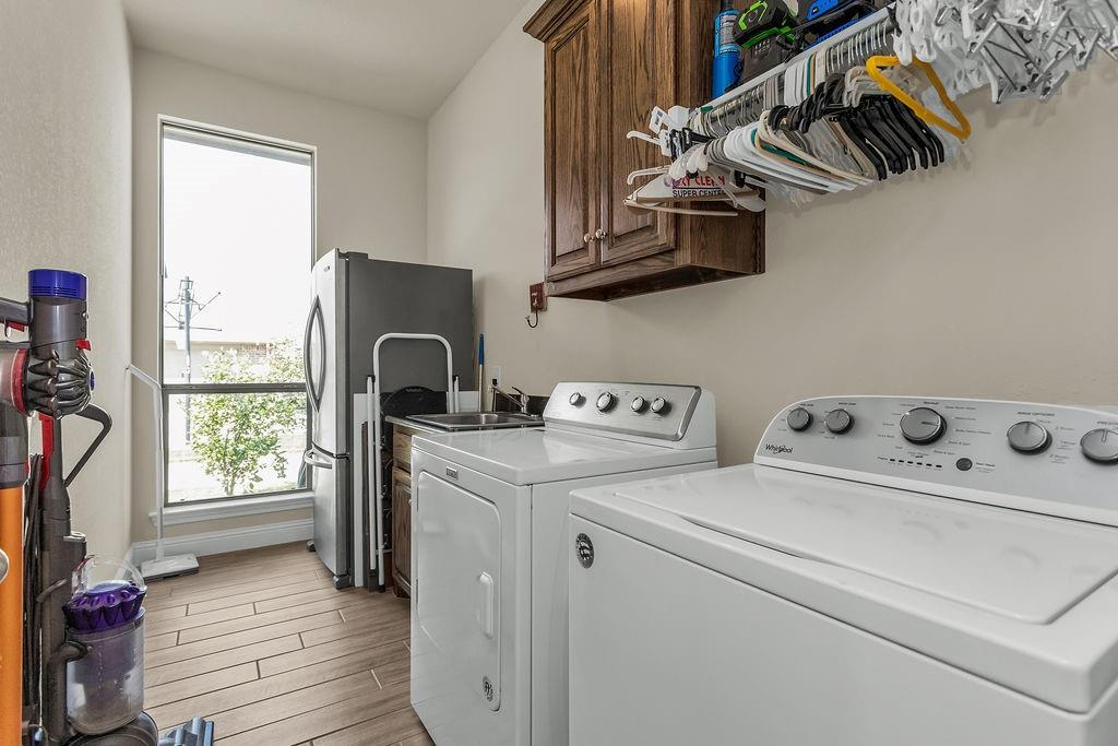 Oversized with room for fridge or freezer