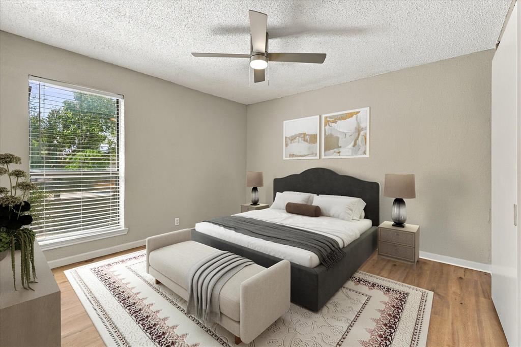 Virtually staged Primary bedroom