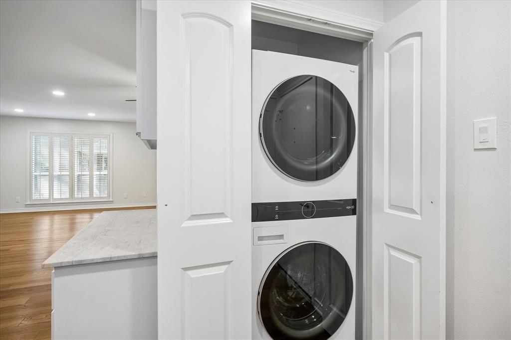 LG Stackable Washer/Dryer Is Contained In Kitchen Closet