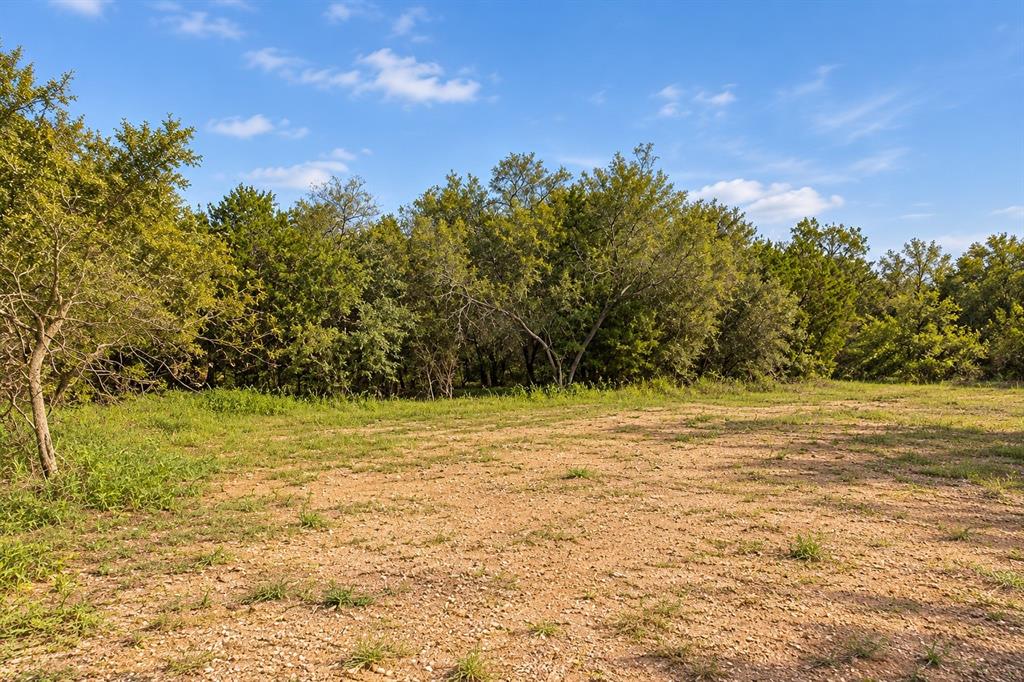 Expansive open land area with natural tree lines