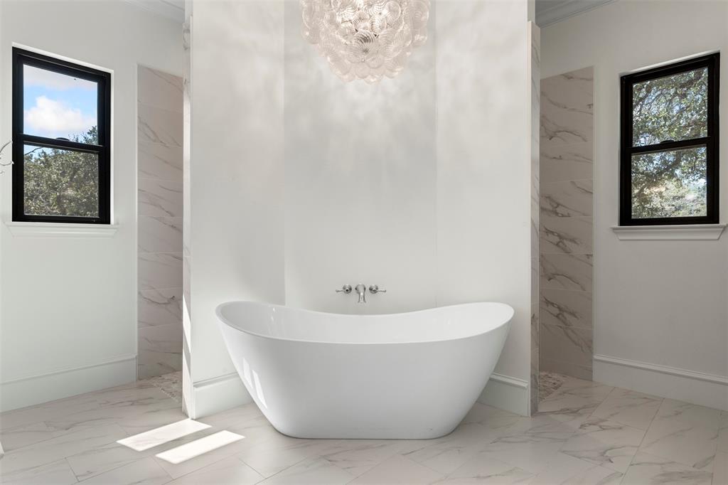 Walk through shower & Garden tub