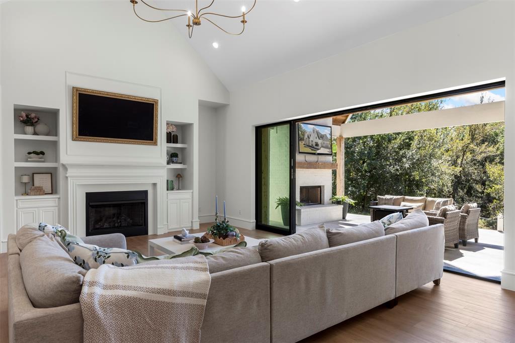Stacking Sliding Doors fully open to the outdoor patio