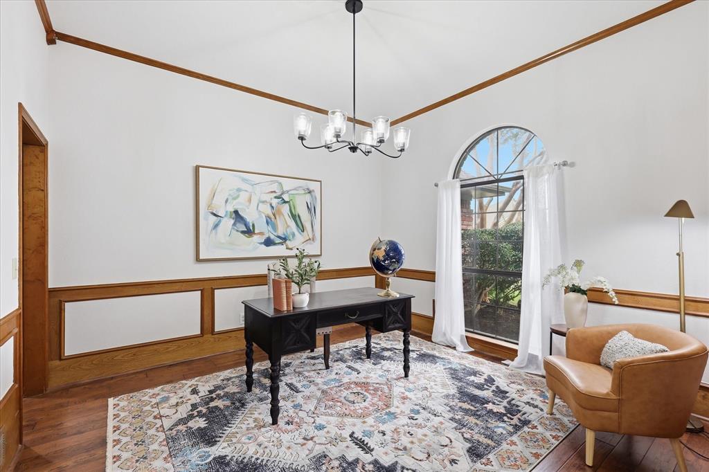 Dining area used as an office