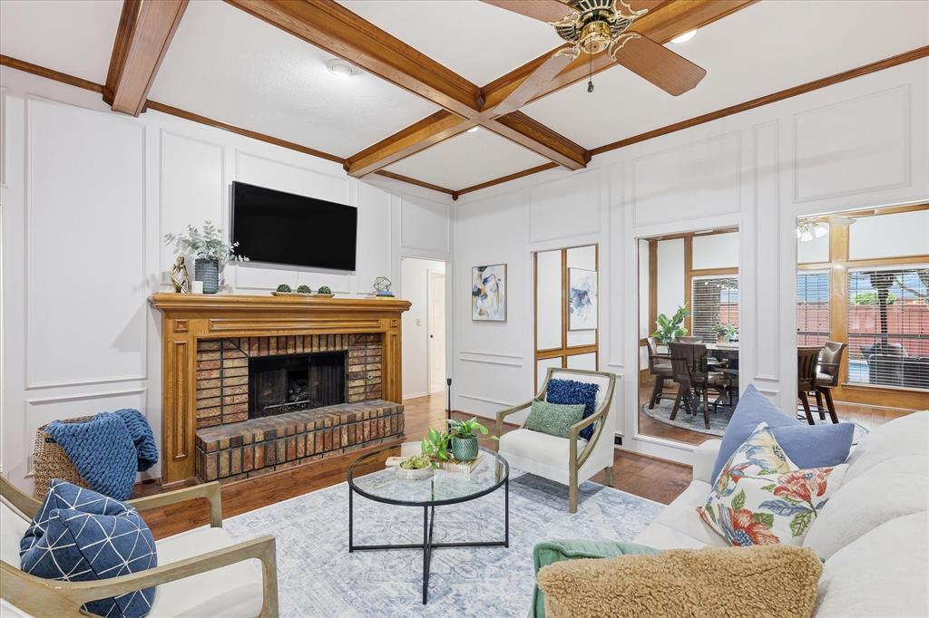 Wood Burning fireplace in main living area
