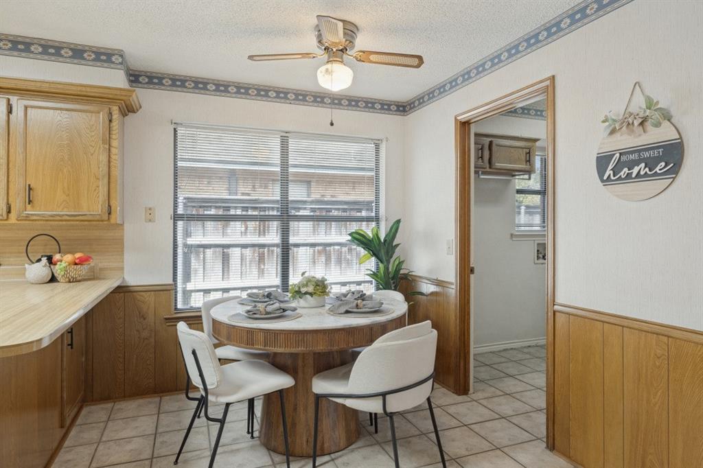 Breakfast nook is conveniently off of the kitchen