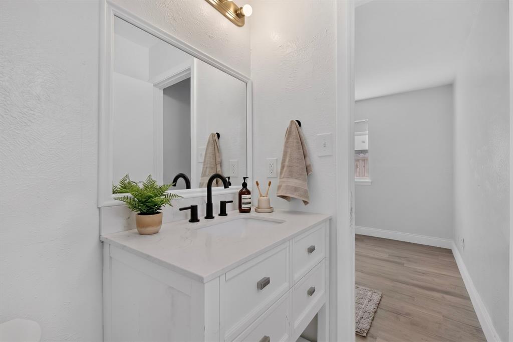 Virtually staged bathroom