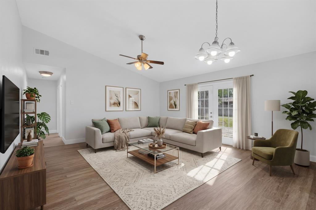 Virtually staged living room Virtually staged living room