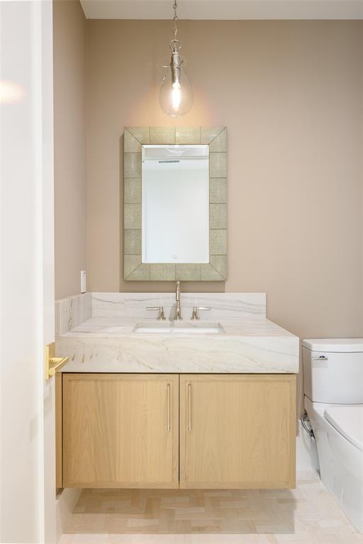 Powder bath on second floor
