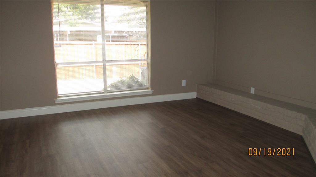 View of living room with large window for lots of light