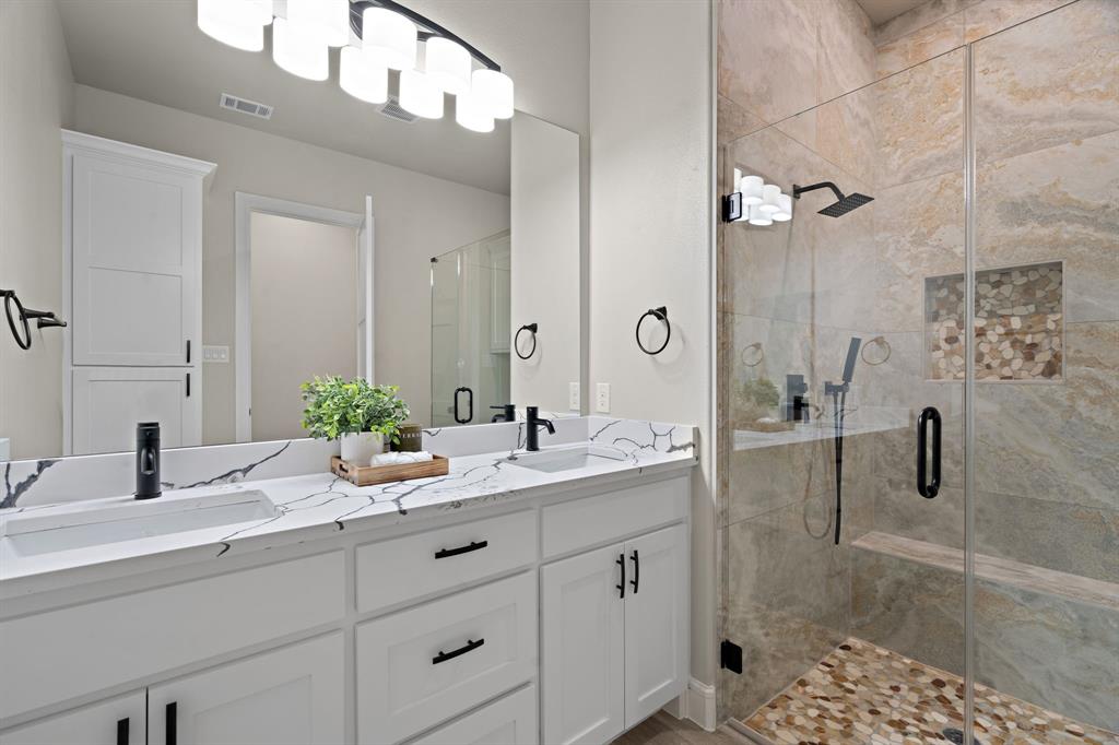 Bathroom located in the hallway