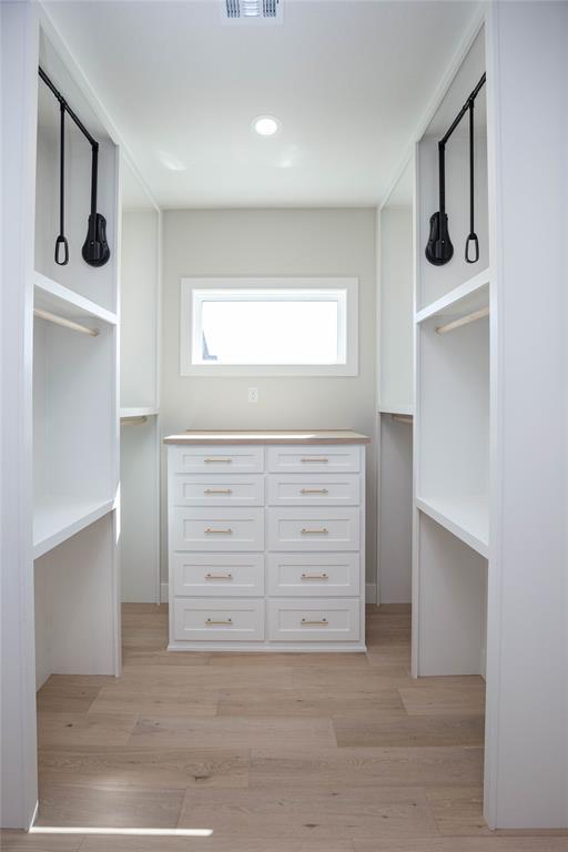 Master closet with built-ins.
