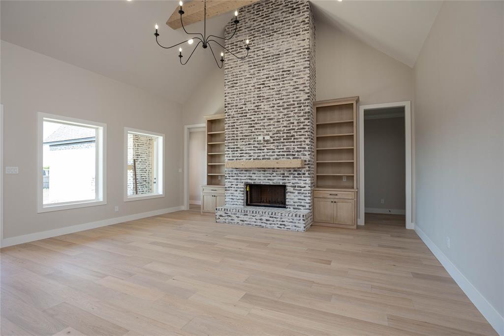 Wood burning fireplace with gas starter. Wood burning fireplace with gas starter.