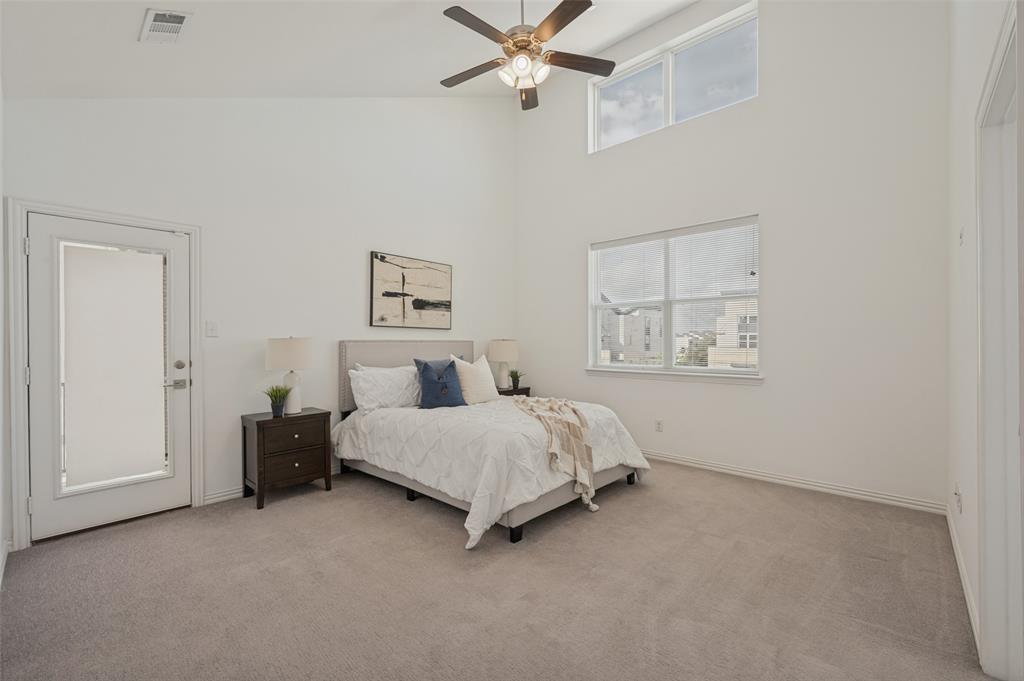 Vaulted Ceilings with private balcony