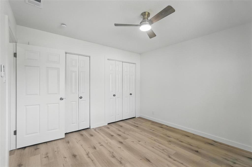 Primary Bedroom with en suite bath and double closets.