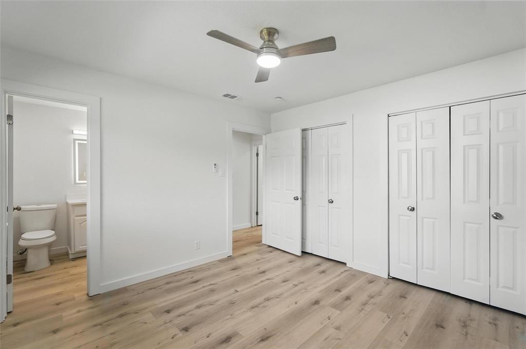 Primary Bedroom with en suite bath and double closets.