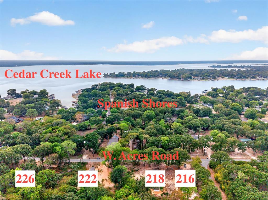 Aerial perspective of residential parcels on W