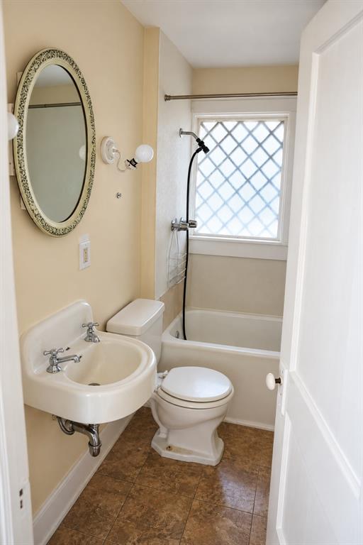 Bathroom in the rear two-story duplex.