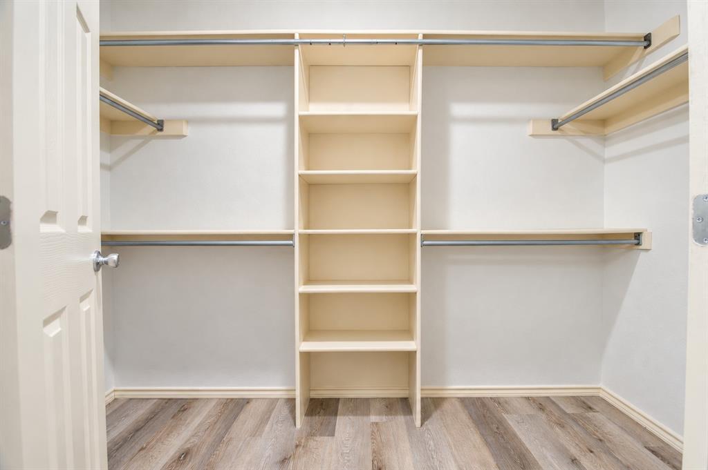 Spacious closet in master