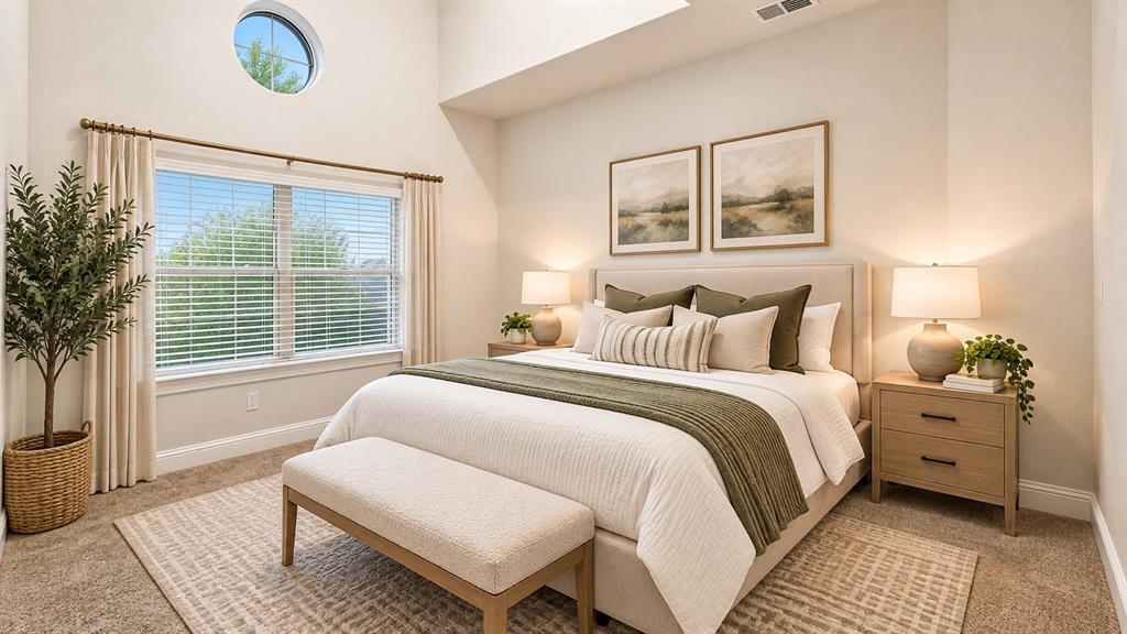 Upstairs Guest Bedroom Staged