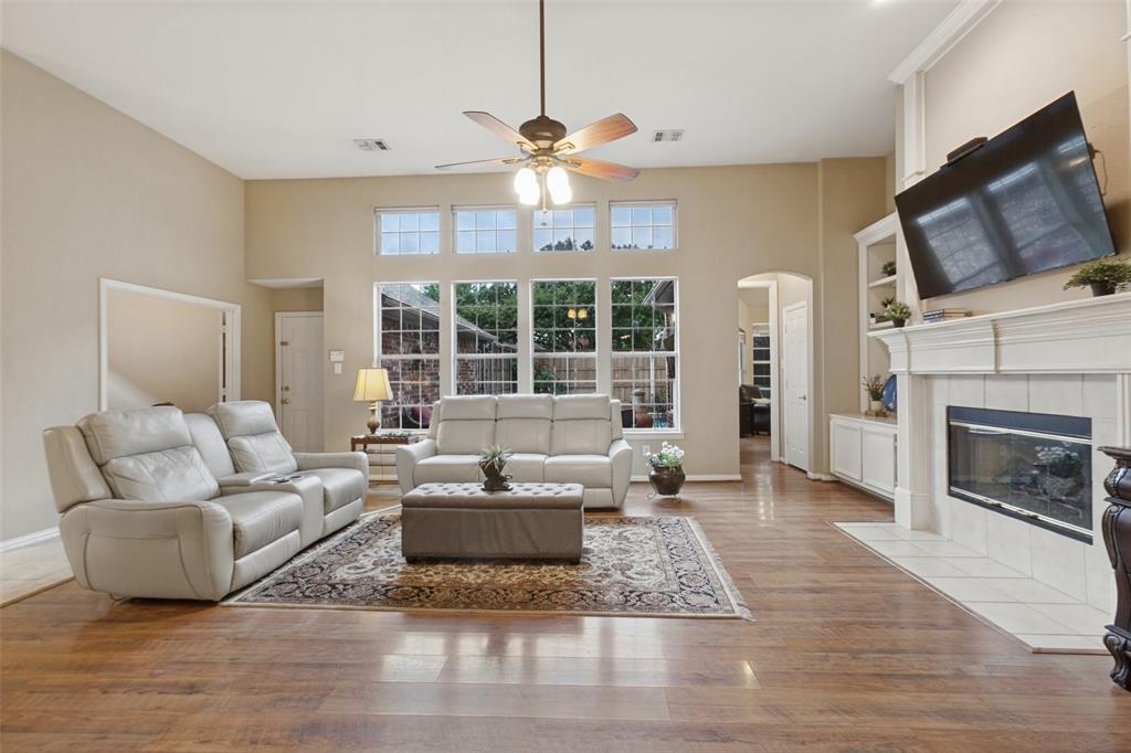 Family room with Fireplace off the kitchen
