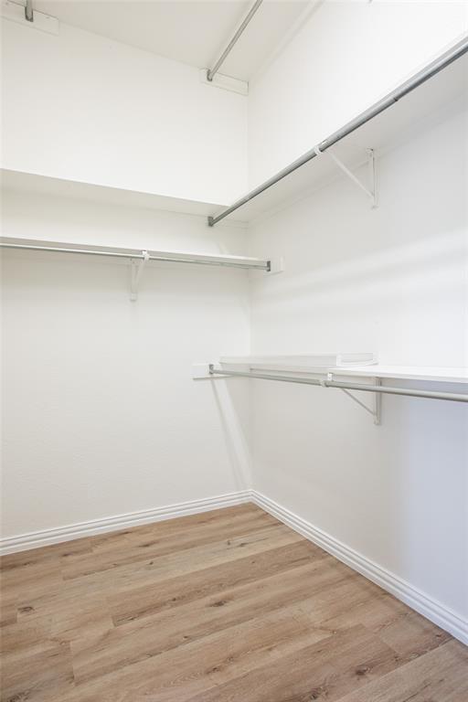 Spacious primary closet