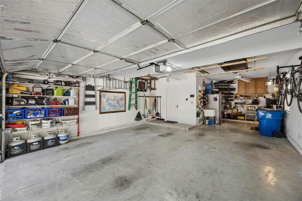 Three car tandem garage.