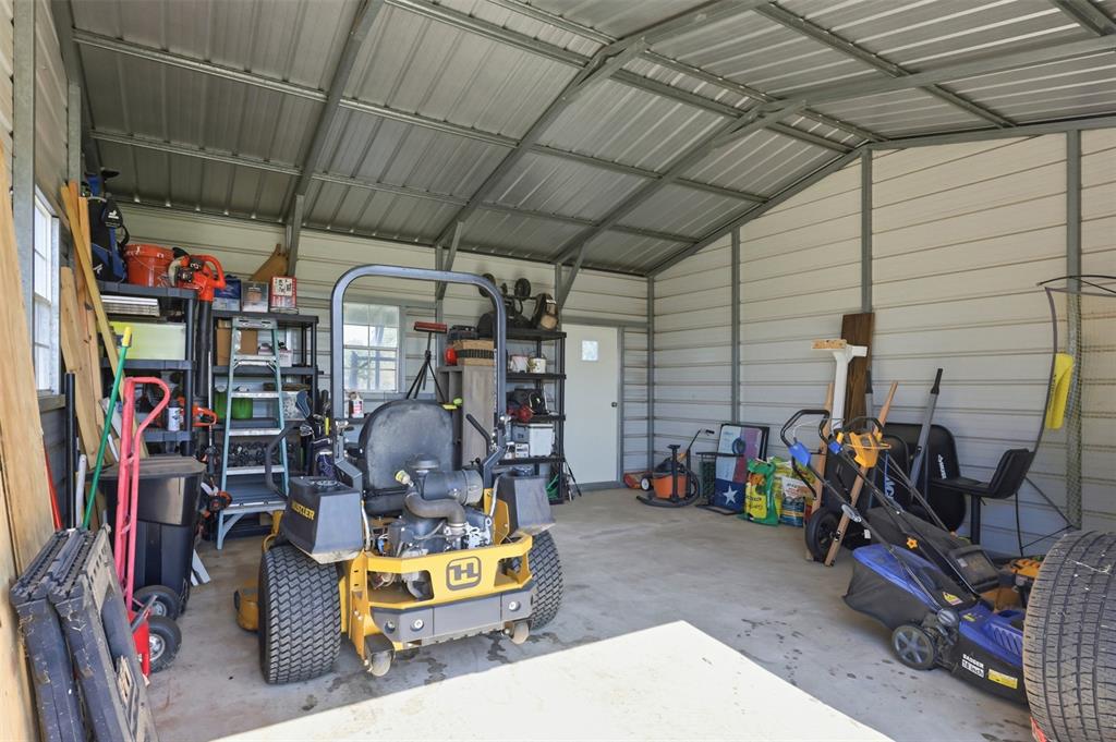 Shop interior fits all the tools and equipment