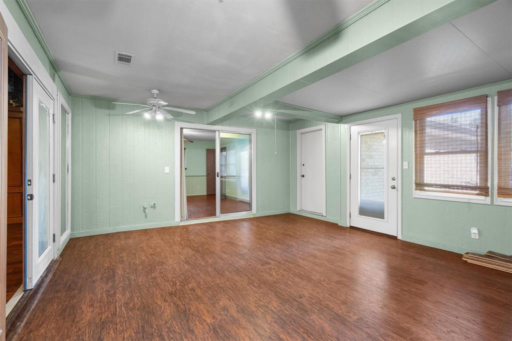 Well-built enclosed patio easily functioning as an additional bonus room